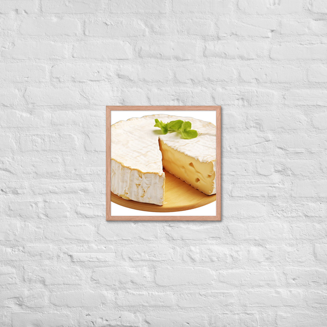 Creamy Brie Wheel Framed poster 🤤 from Yumify.AI