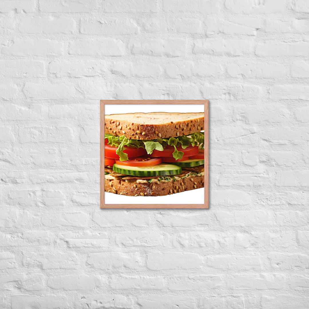 Veggie Delight Sandwich Framed poster 🤤 from Yumify.AI