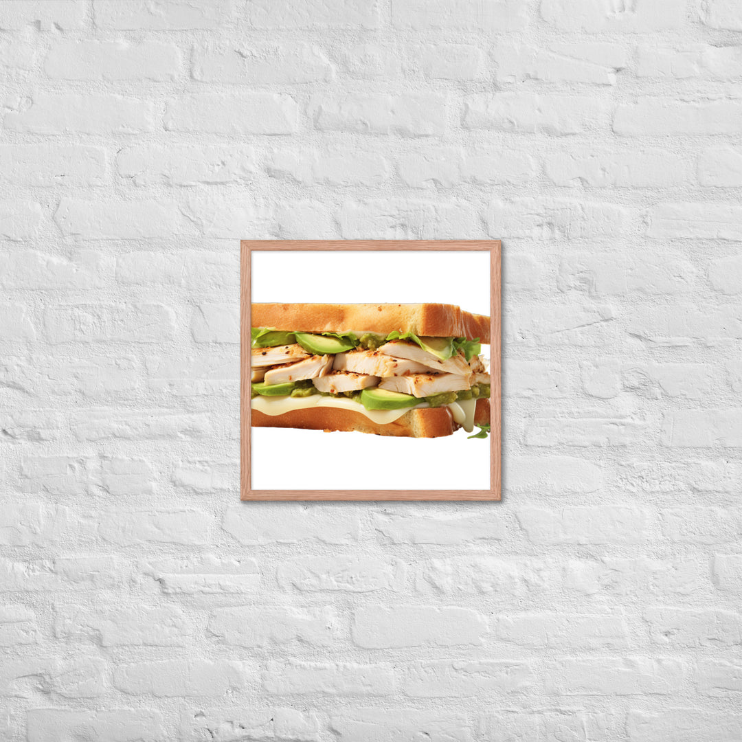 Chicken Avocado Sandwich Framed poster 🤤 from Yumify.AI