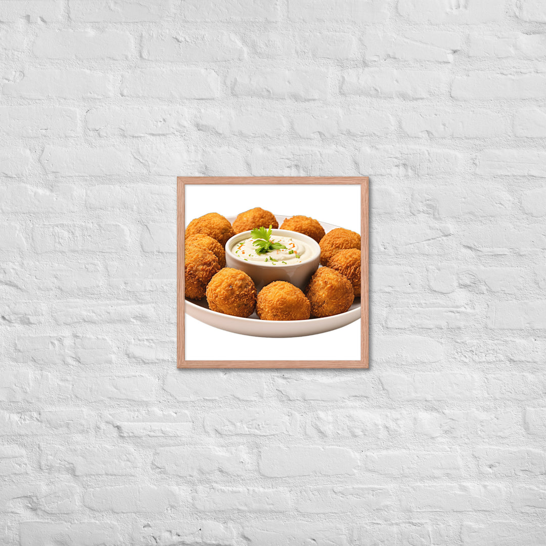 Spicy Falafel with Dipping Sauce Framed poster 🤤 from Yumify.AI