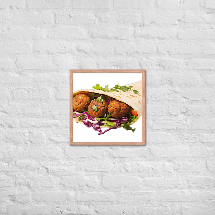 Fresh Falafel Pita Pocket Framed poster 🤤 from Yumify.AI