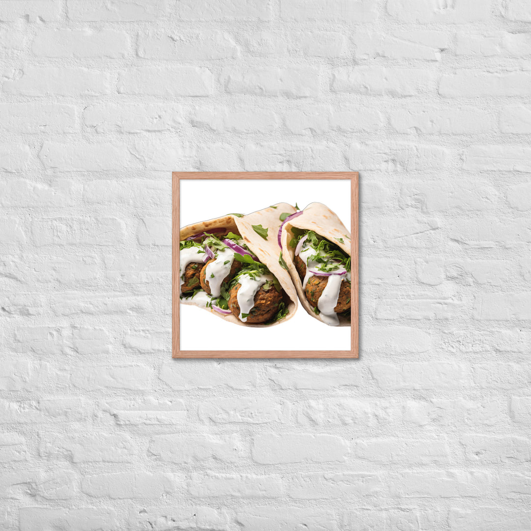 Fresh Falafel Pita Pocket Framed poster 🤤 from Yumify.AI