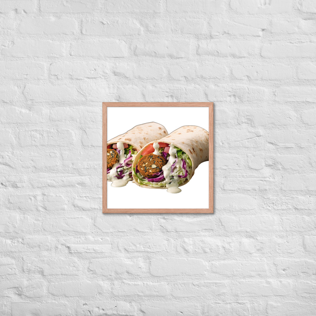 Falafel Wrap Rolled Perfection Framed poster 🤤 from Yumify.AI