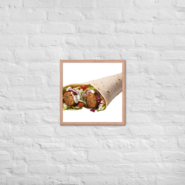 Falafel Wrap Rolled Perfection Framed poster 🤤 from Yumify.AI