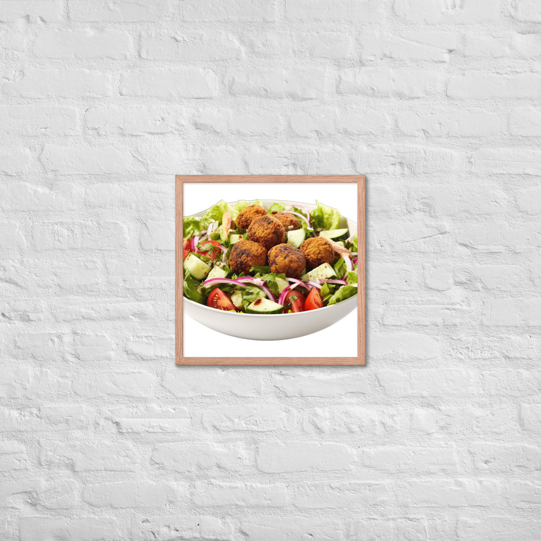 Falafel Salad Bowl Framed poster 🤤 from Yumify.AI