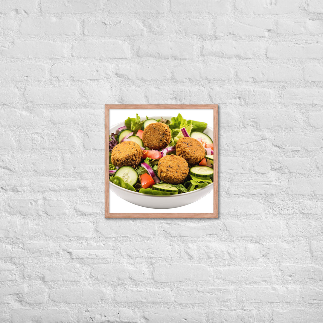 Falafel Salad Bowl Framed poster 🤤 from Yumify.AI