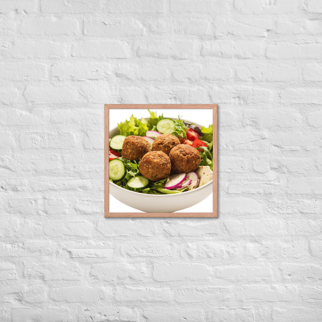 Falafel Salad Bowl Framed poster 🤤 from Yumify.AI