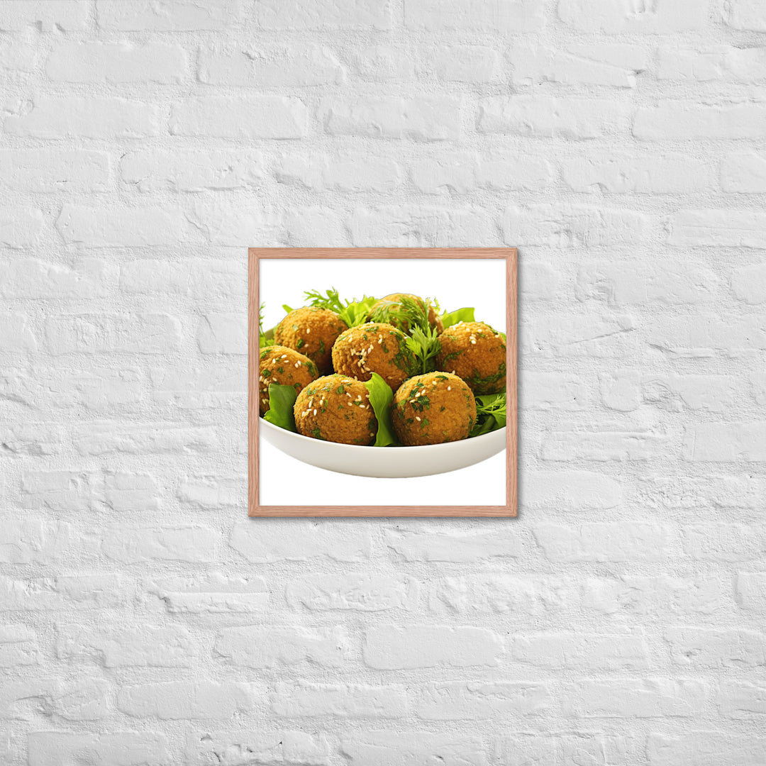 Crisp Golden Falafel Framed poster 🤤 from Yumify.AI