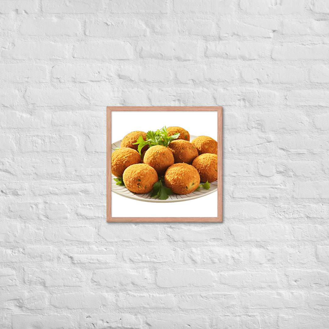 Crisp Golden Falafel Framed poster 🤤 from Yumify.AI