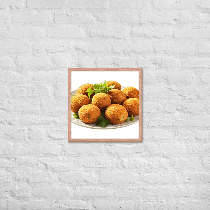 Crisp Golden Falafel Framed poster 🤤 from Yumify.AI