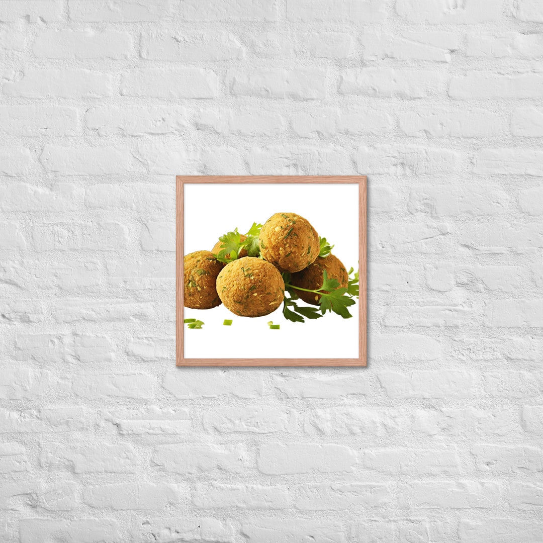 Crisp Golden Falafel Framed poster 🤤 from Yumify.AI