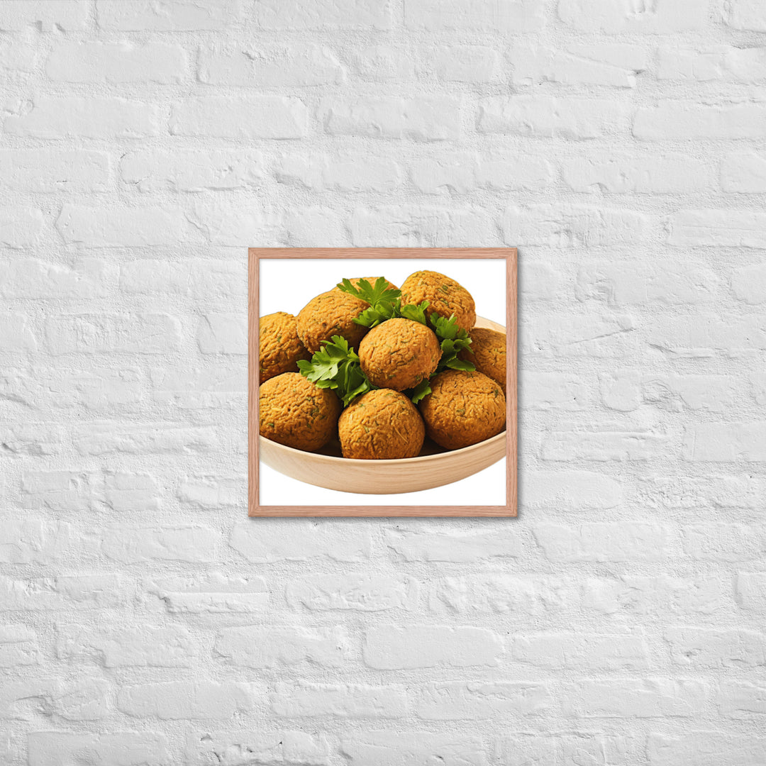 Crisp Golden Falafel Framed poster 🤤 from Yumify.AI