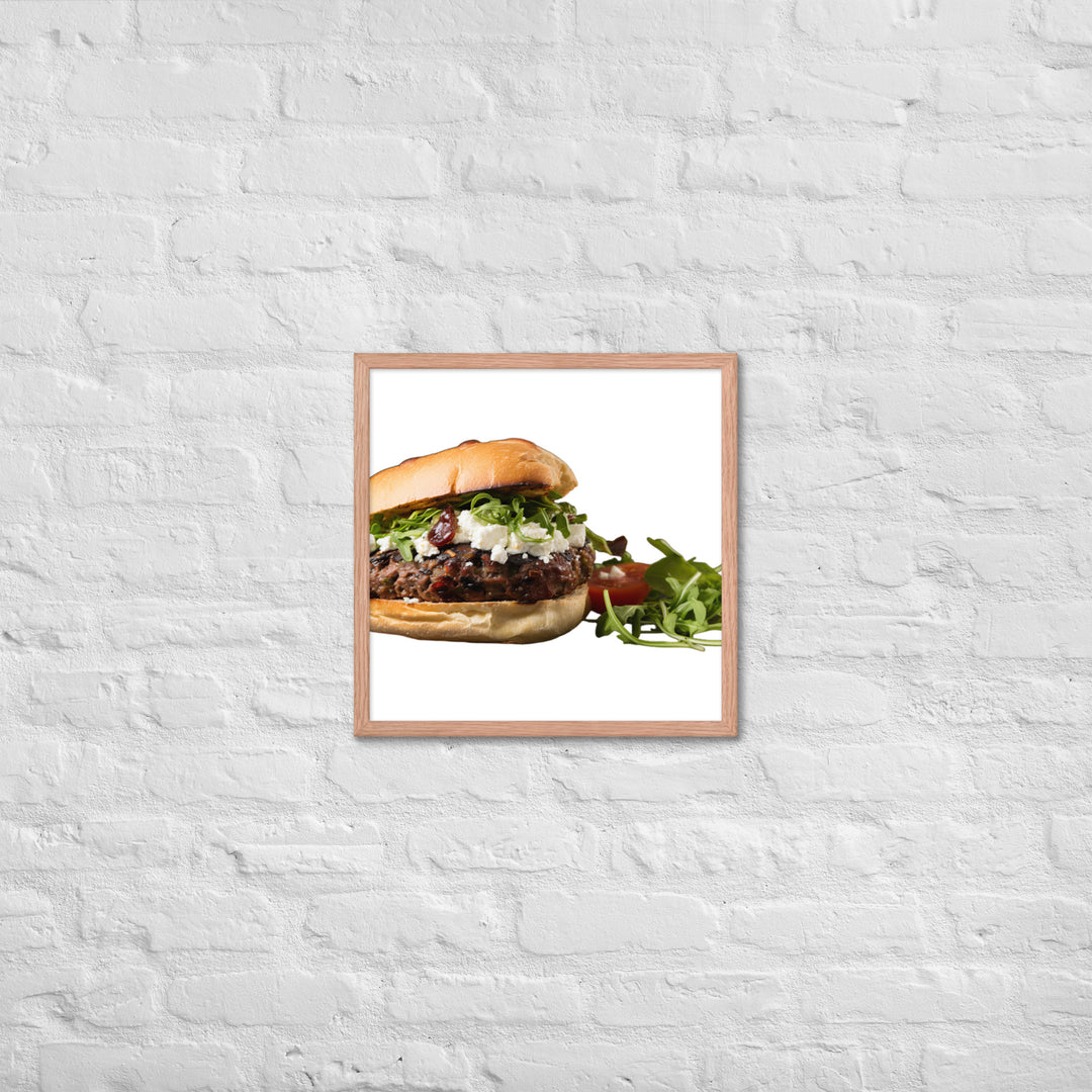 Exotic Lamb Burger Fusion Framed poster 🤤 from Yumify.AI