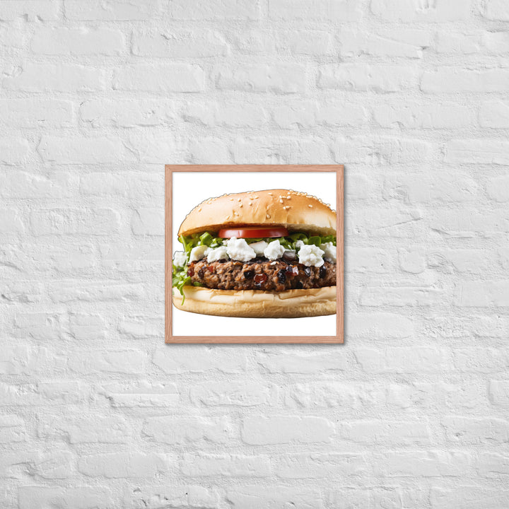 Exotic Lamb Burger Fusion Framed poster 🤤 from Yumify.AI