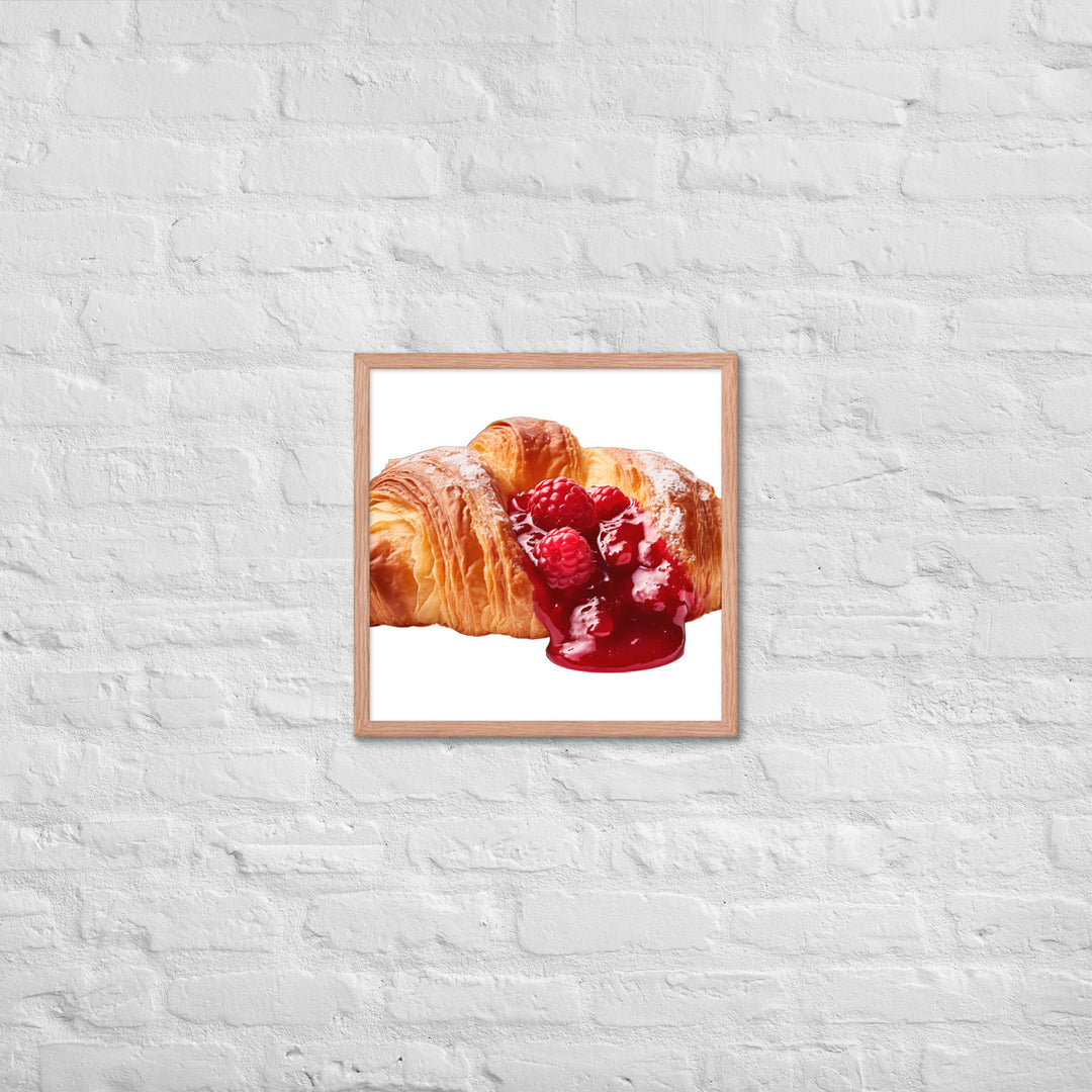 Raspberry Jam Croissant Framed poster 🤤 from Yumify.AI