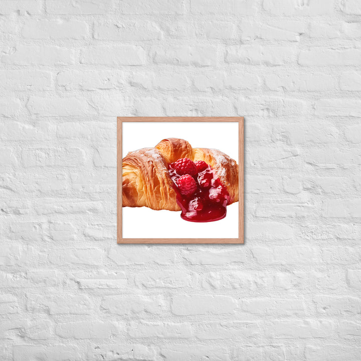 Raspberry Jam Croissant Framed poster 🤤 from Yumify.AI