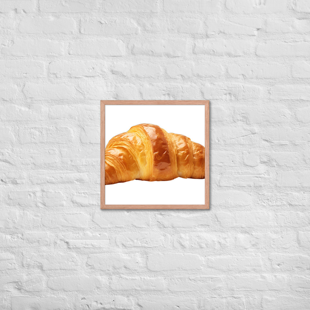 Golden Butter Croissant Framed poster 🤤 from Yumify.AI