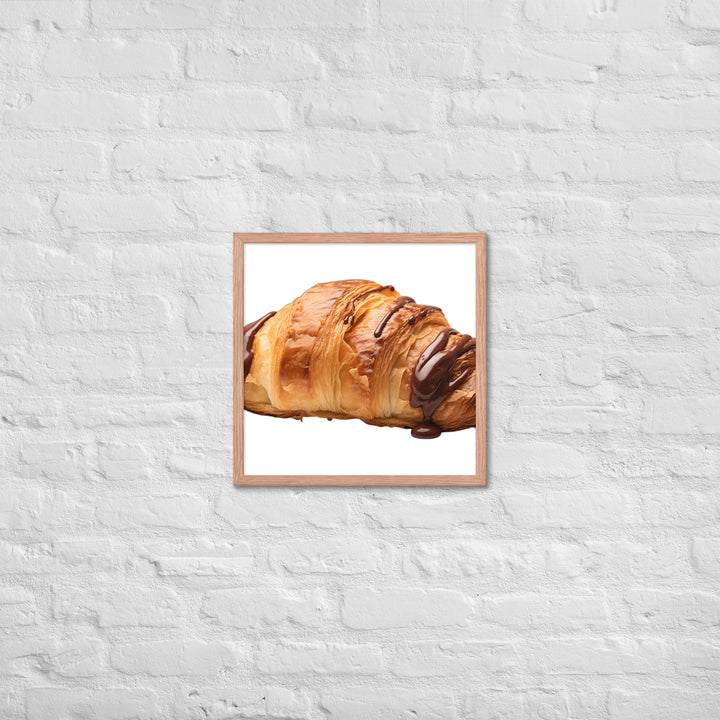 Chocolate Filled Croissant Framed poster 🤤 from Yumify.AI