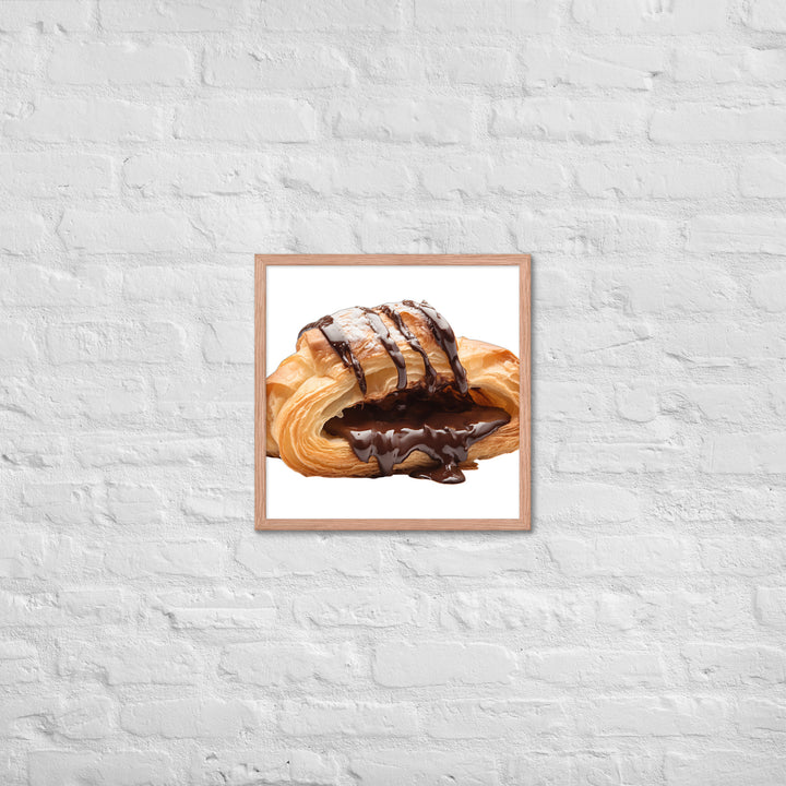 Chocolate Filled Croissant Framed poster 🤤 from Yumify.AI