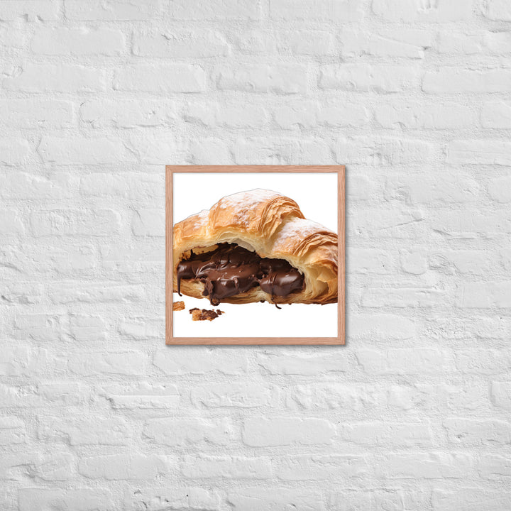 Chocolate Filled Croissant Framed poster 🤤 from Yumify.AI