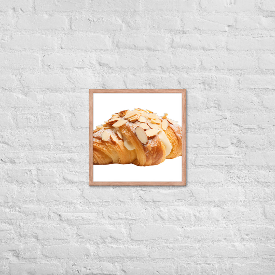 Almond Topped Croissant Framed poster 🤤 from Yumify.AI