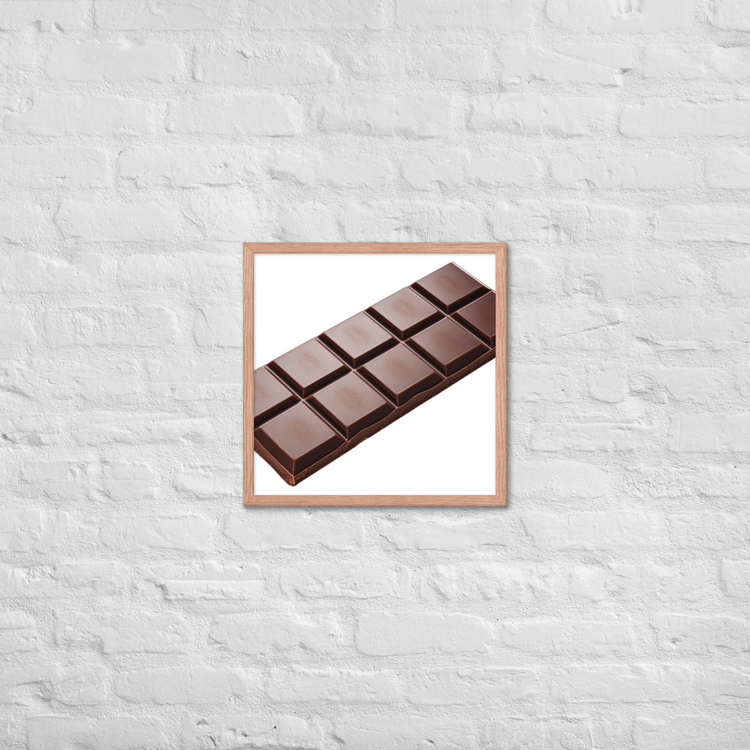 Silky Dark Chocolate Bar Framed poster 🤤 from Yumify.AI