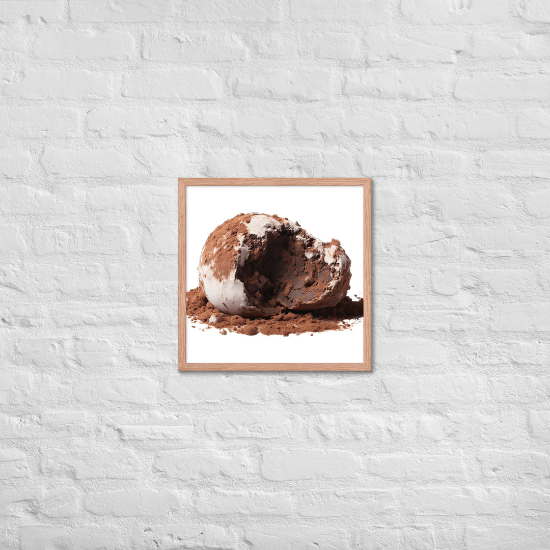 Oozing Chocolate Truffle Delight Framed poster 🤤 from Yumify.AI