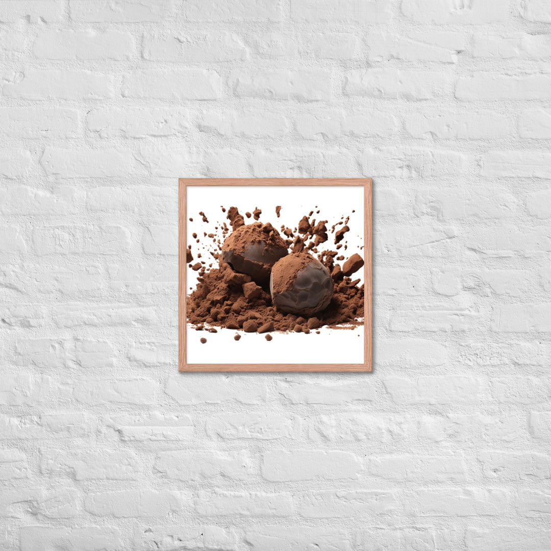 Oozing Chocolate Truffle Delight Framed poster 🤤 from Yumify.AI