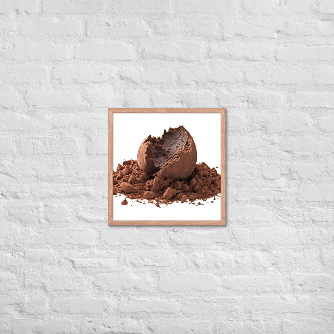 Oozing Chocolate Truffle Delight Framed poster 🤤 from Yumify.AI