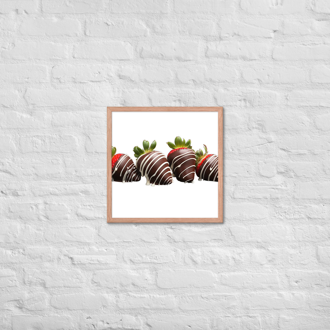 Chocolate Covered Strawberries Framed poster 🤤 from Yumify.AI