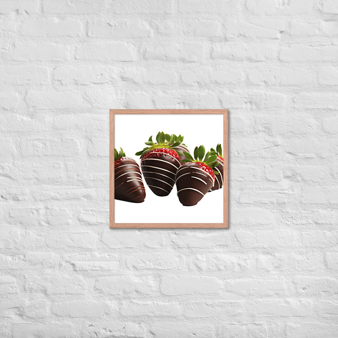 Chocolate Covered Strawberries Framed poster 🤤 from Yumify.AI