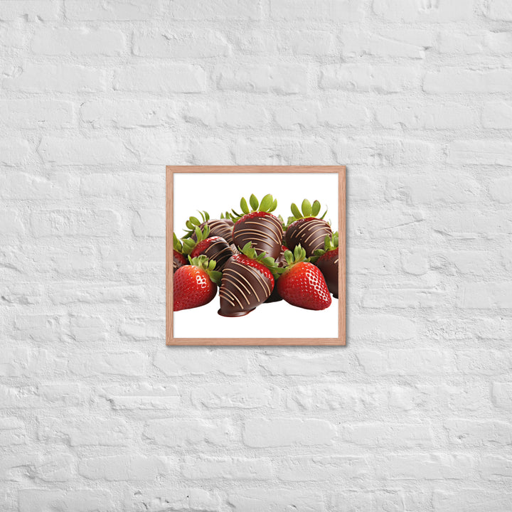 Chocolate Covered Strawberries Framed poster 🤤 from Yumify.AI