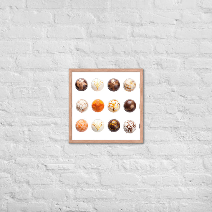 Artisanal Chocolate Bonbons Framed poster 🤤 from Yumify.AI