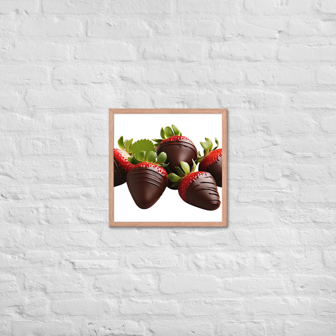 Chocolate Covered Strawberries Framed poster 🤤 from Yumify.AI