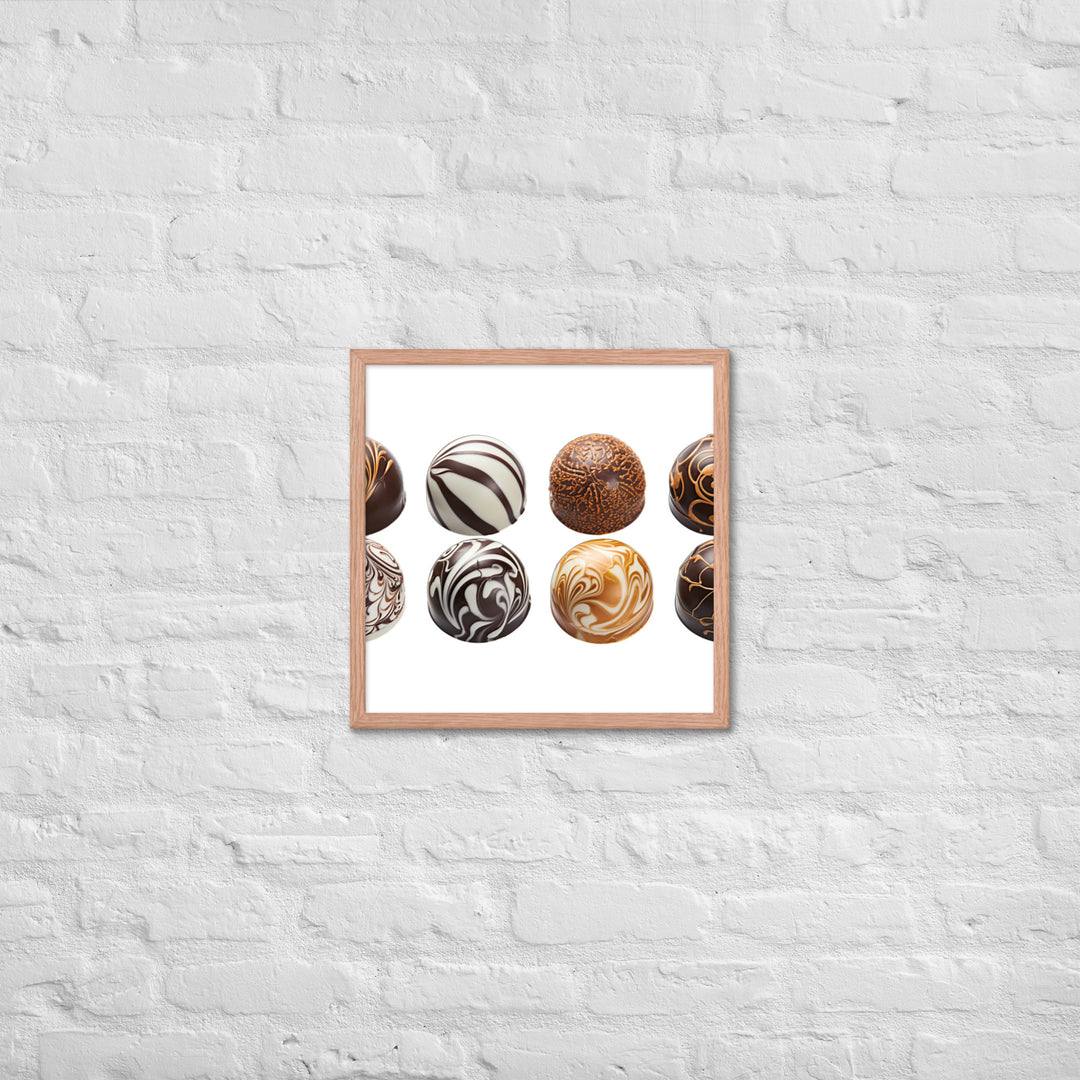 Artisanal Chocolate Bonbons Framed poster 🤤 from Yumify.AI