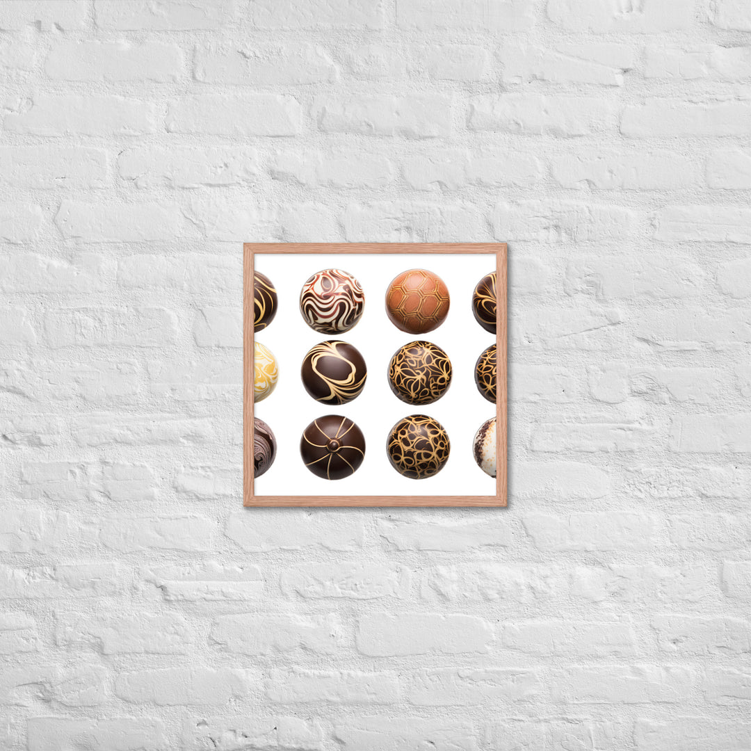 Artisanal Chocolate Bonbons Framed poster 🤤 from Yumify.AI