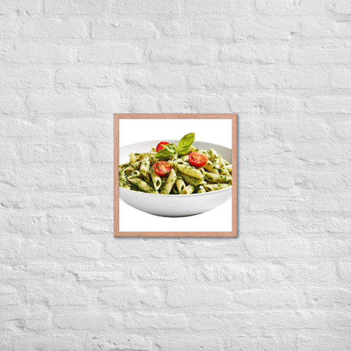 Fresh Basil Pesto Penne Framed poster 🤤 from Yumify.AI