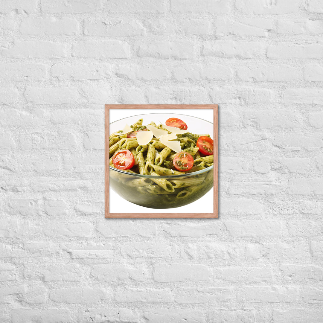 Fresh Basil Pesto Penne Framed poster 🤤 from Yumify.AI