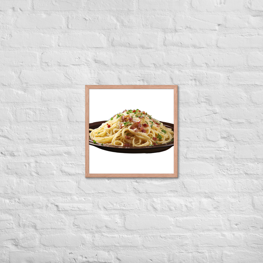 Classic Spaghetti Carbonara Framed poster 🤤 from Yumify.AI