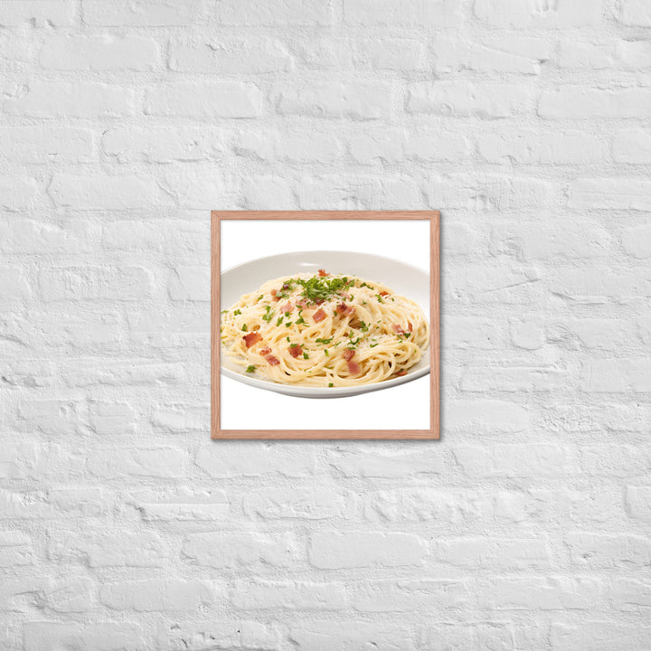 Classic Spaghetti Carbonara Framed poster 🤤 from Yumify.AI