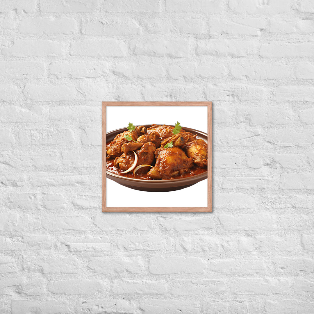 Spicy Chicken Curry Delight Framed poster 🤤 from Yumify.AI