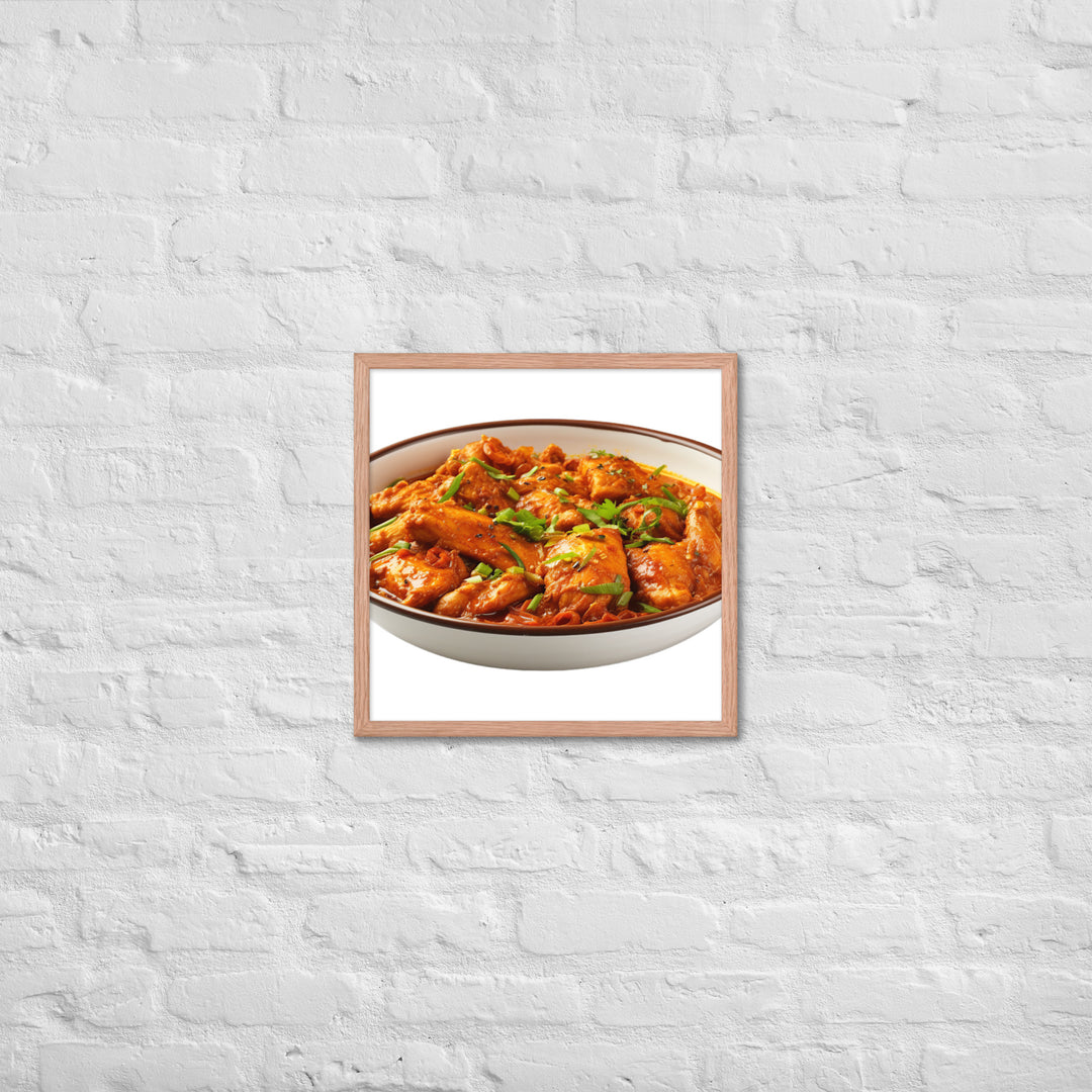 Spicy Chicken Curry Delight Framed poster 🤤 from Yumify.AI