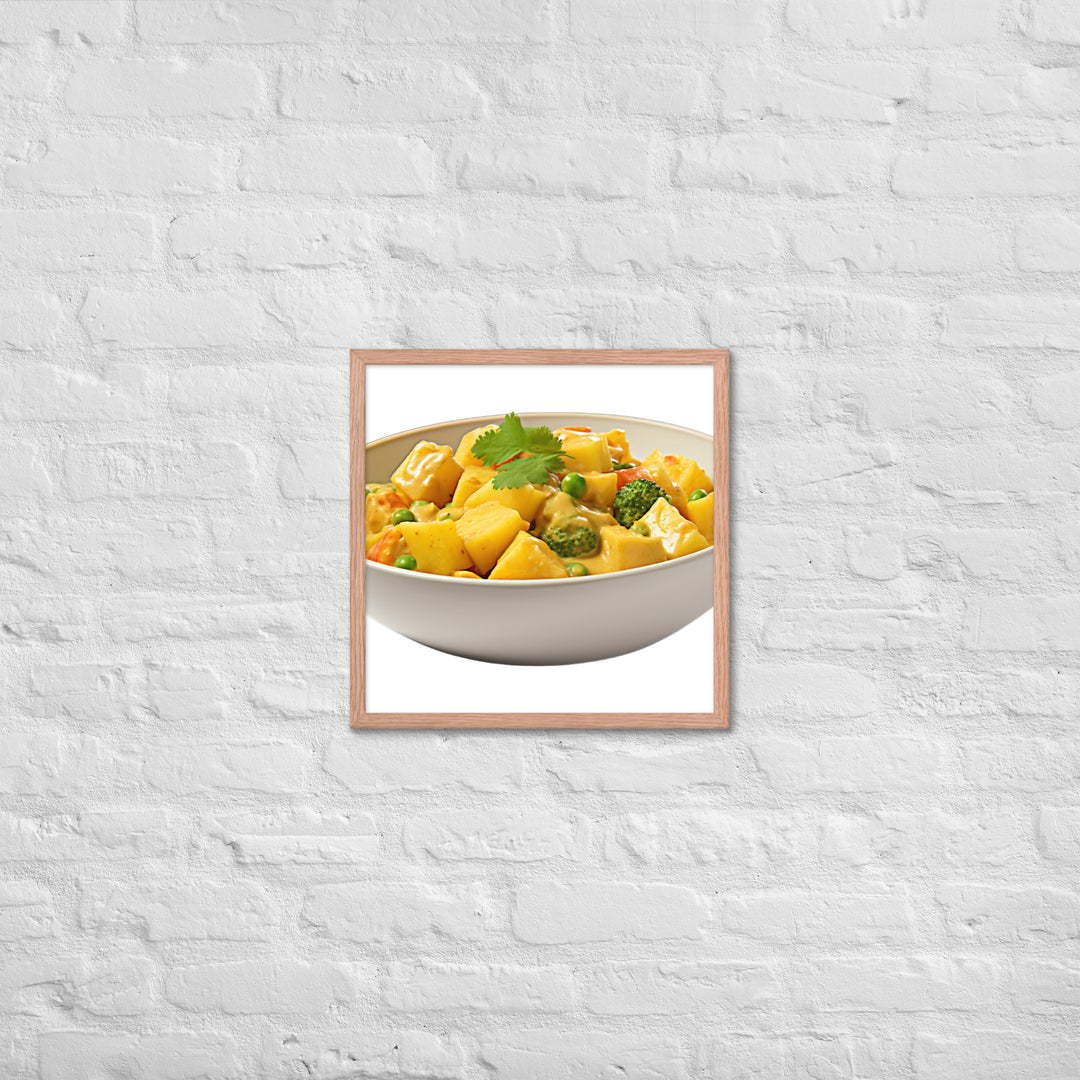 Creamy Vegan Vegetable Curry Framed poster 🤤 from Yumify.AI