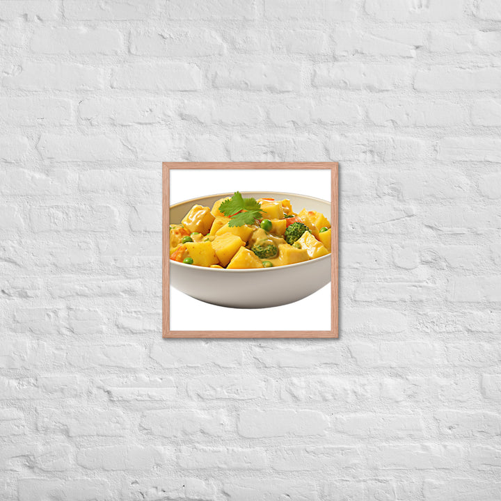 Creamy Vegan Vegetable Curry Framed poster 🤤 from Yumify.AI