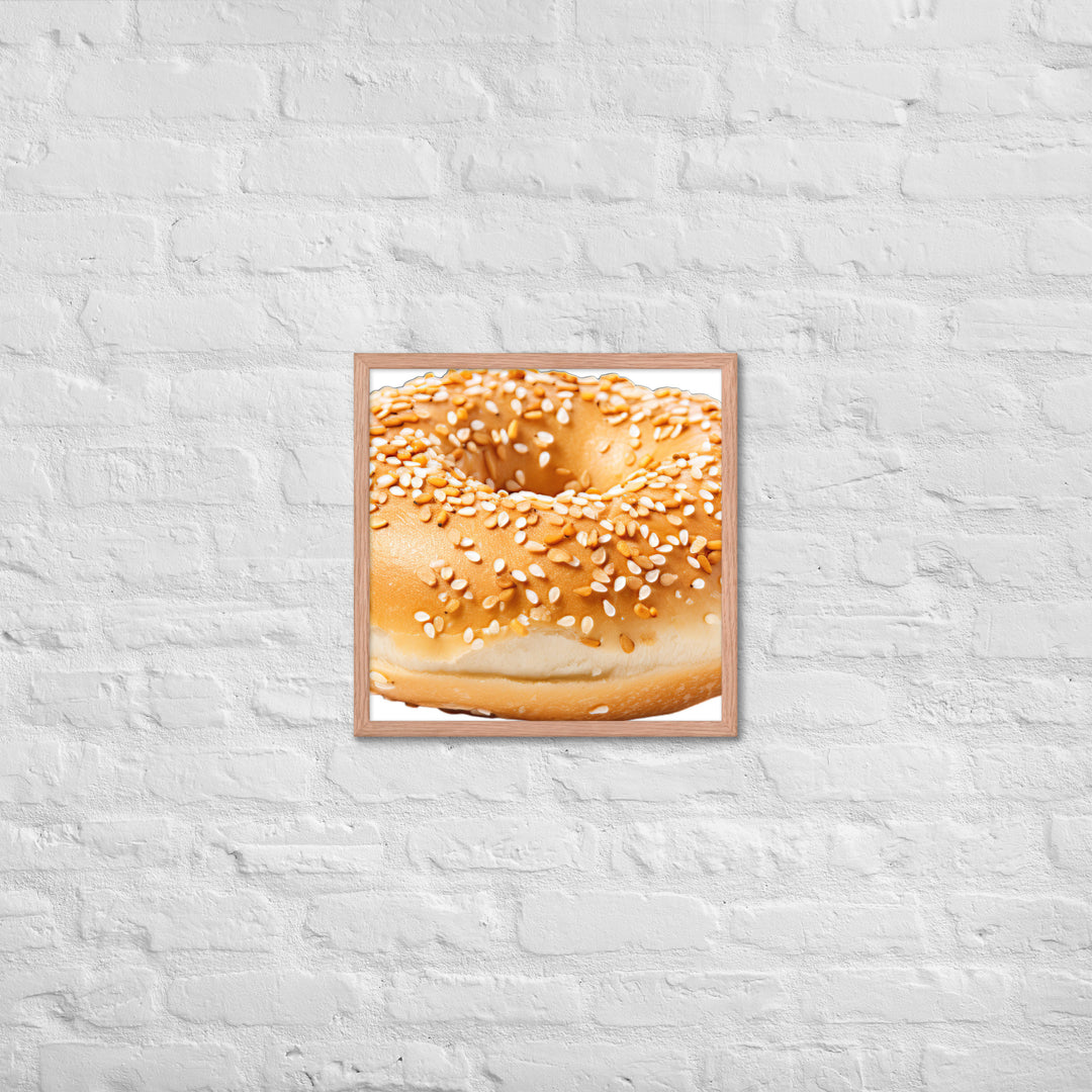 Sesame Seed Bagel Framed poster 🤤 from Yumify.AI