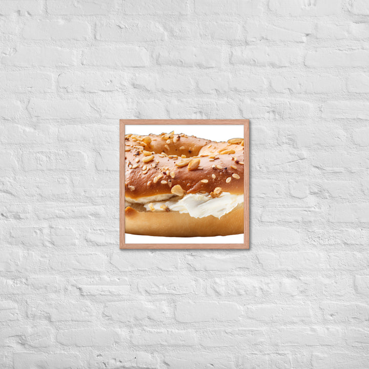 Classic Plain Bagel Framed poster 🤤 from Yumify.AI