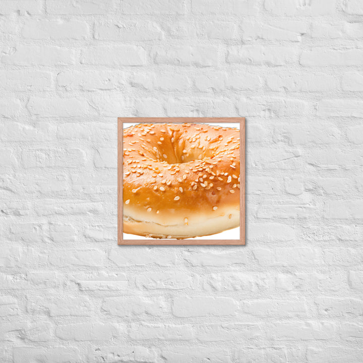 Classic Plain Bagel Framed poster 🤤 from Yumify.AI