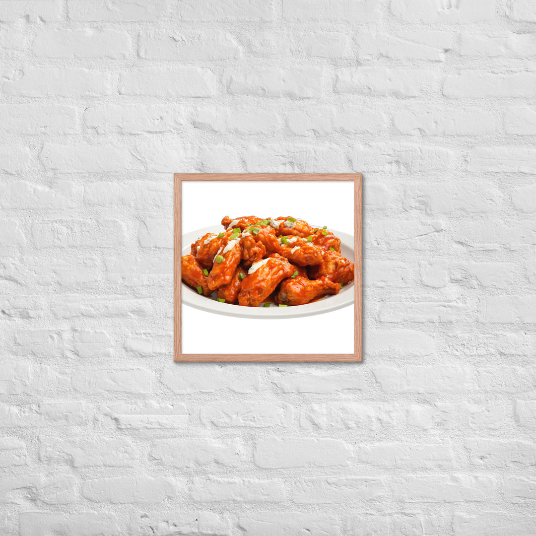 Spicy Buffalo Wings Framed poster 🤤 from Yumify.AI