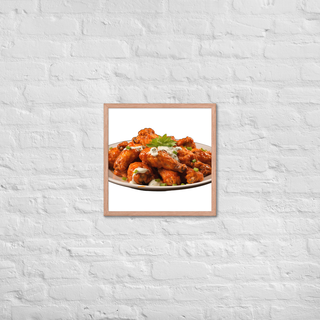 Spicy Buffalo Wings Framed poster 🤤 from Yumify.AI