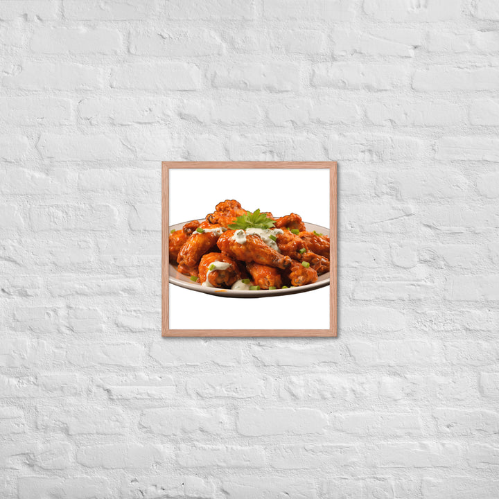 Spicy Buffalo Wings Framed poster 🤤 from Yumify.AI